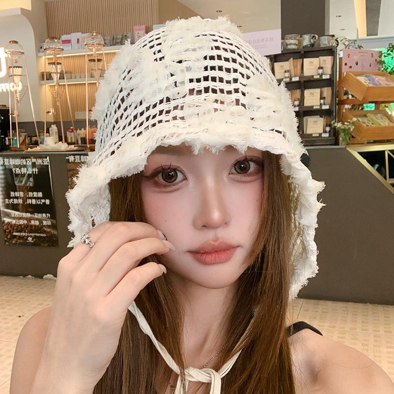 Color Solid Flower Knitting Versatile Unisex Alphabet Fall Winter Hat Outdoor