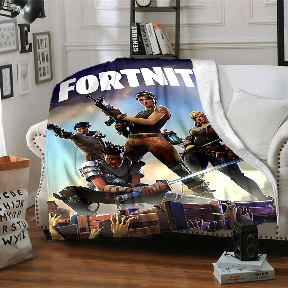Fortnite Battle Royale Adventure Blanket Soft Throw Blanket For Home Bedroom Bed Sofa Travel Office Solid Christmas Blanket