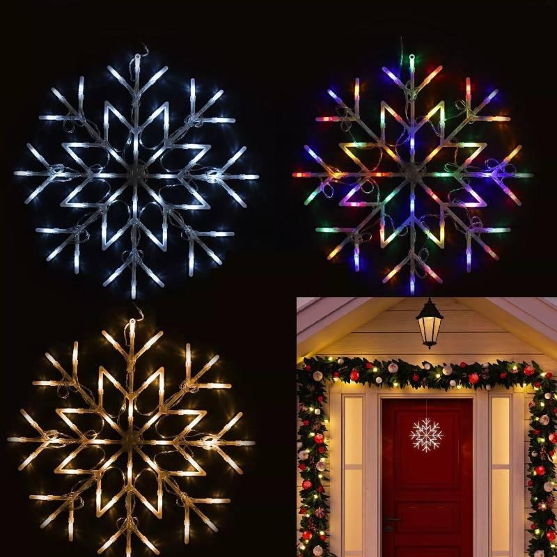 Снежинка Окно Светодиодная Гирлянда Подсветка Дом Вечеринка Рождество Рождественское Украшение Звезда
