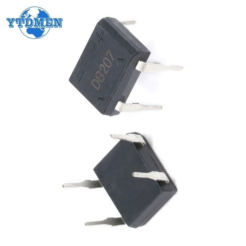 20 шт. DB207 мостовой выпрямитель DIP4 1000 В 2A DB207S силовые диодные выпрямители электронные компоненты IC