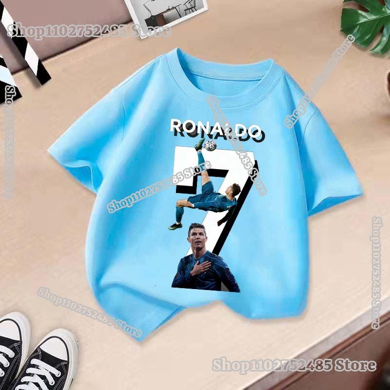 CR7 Криштиану Роналду Детские футболки Мультяшная одежда Шорты Футболка с коротким рукавом Футбольная звезда Принт Бутик Повседневные топы Одежда Подарки