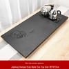 Buddha Design Black Gold Stone Tea Tray Set