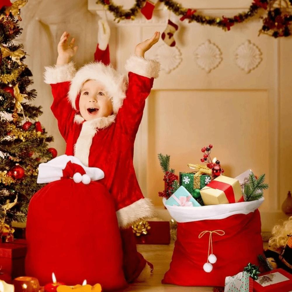 Creative Extra Large Christmas Bag Huge Candy Bag Easy Packaging Plush Storage Pouch  Holiday Gifts