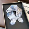 Small Neck Scarves For Ladies Square 100% Silk Scarf New Luxury Brand Women Handkerchief Bag Scarfs Female Head Bandana