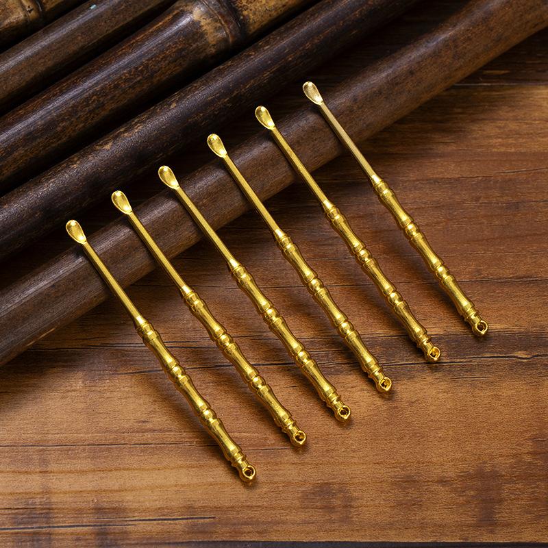 Ушные ложки Ретро имитация латуни портативный инструмент для чистки ушей ушной воск