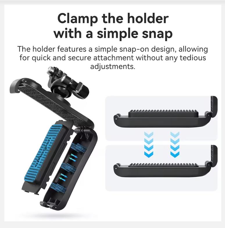 AMAGISN Зажим для рюкзака 360 Вращение Карданный ремешок Зажим Держатель Крепление Для Insta360 X4 Ace Pro GoPro Hero 13 12 11 10 9 Аксессуары