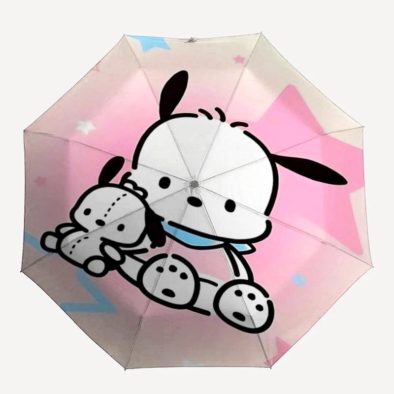 1pc Sanrio Characters Automatic Opening/Closing Umbrella with Foldable Design, Iron Frame, Outdoor Use, Festival Gift for Fans, Travelers, Daily Use,