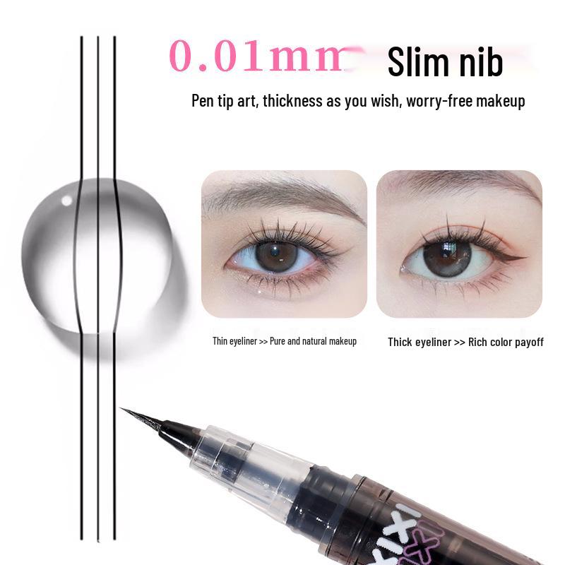 Светящаяся подводка для глаз Xixi Flower Rim Auto-Retractable Black Eyeliner - Мягкая, Легко наносится, Натуральный вид, Идеально подходит для студентов.