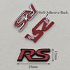 AAALY1 3D Metal Car Steering Wheel Emblem RS Logo Sticker Badge Decals For Honda Civic Accord HRV CRV Jazz City Pilot Fit Accessories