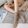 Solid Color Thick Trendy Fashion Cotton Women Wool Socks Korean Style Socks Middle Tube Hosiery