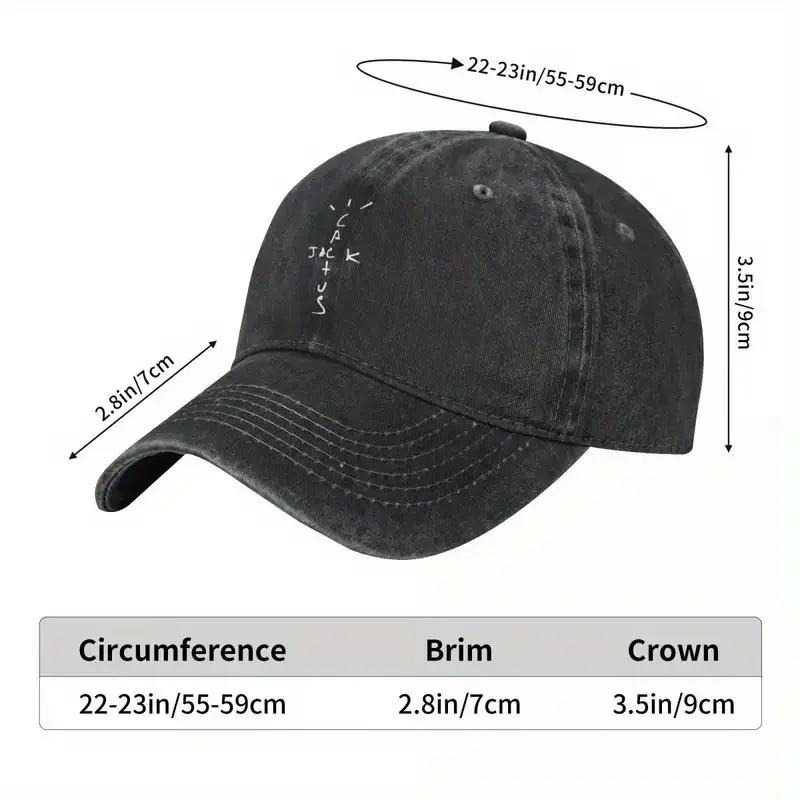 Хип-хоп Бейсболка CactusJack с потертостями Черная Snapback Кепка с вышивкой MOM I CAN FLY Подходит для любого сезона