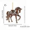 Running Horse Acrylic Decorative Pendant Holiday Christmas Tree 2026 New Year 2D Flat Xmas Pendant Ornament Party Supplies