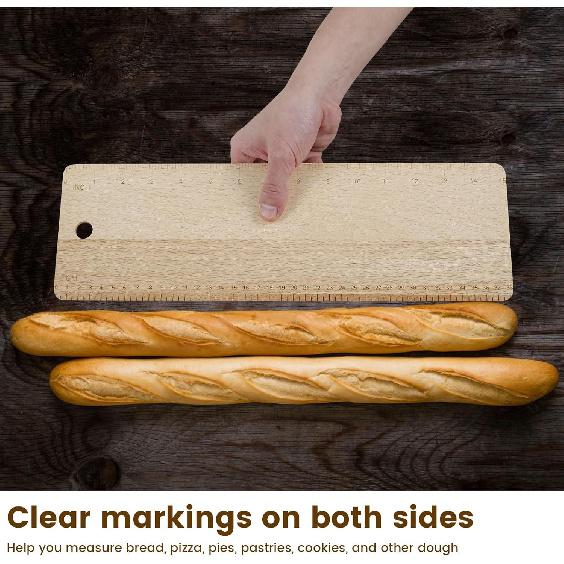 Premium Oversized Beech Wood Flipping Board for Baking of French Breads, Loaves and Ciabatta, Keep Dough in Shape
