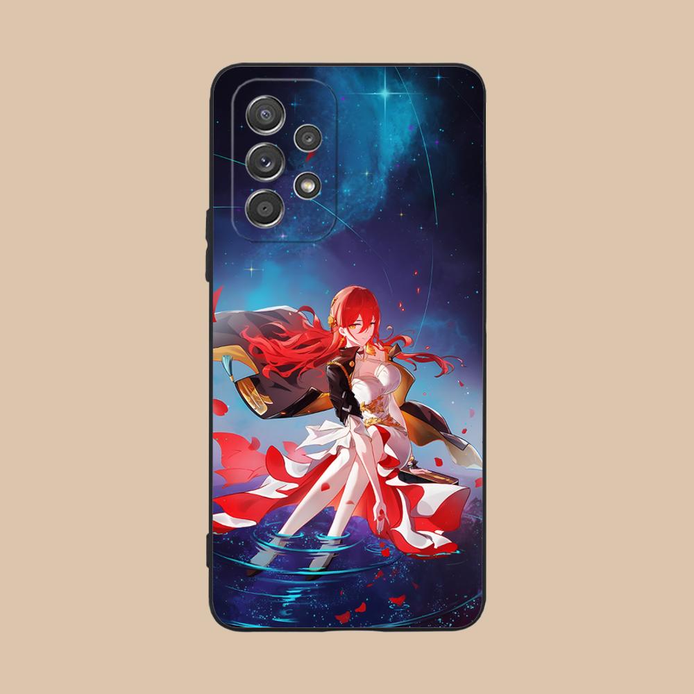 HSR Himeko Матовый ТПУ Чехол для Мобильного Телефона для Samsung Galaxy A56 55 54 53 52 51 36 35 34 23 16 15 5G Цветной Чехол