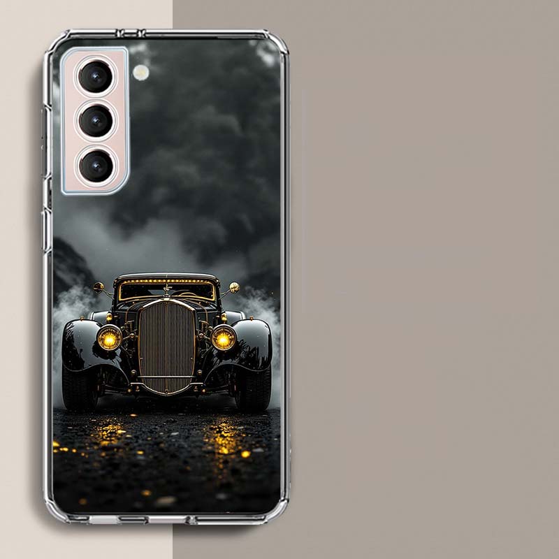 Steampunk Car Phone Case For Samsung Galaxy S25 Edge S24 S23 FE S21 S20 S10 Plus S22 S26 Ultra Cover Clear Cases TPU Capa Shell