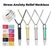 Breathing Necklace with Filter Cotton Titanium Steel Pendant Wear Resist Mindfulness Necklace for Smoking Cessation Tool
