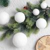6Pcs 4/6/8CM Christmas Snow Ball White Foam Reusable Wedding Holiday Decoration Xmas Tree Hanging Ball Ornament Pendant