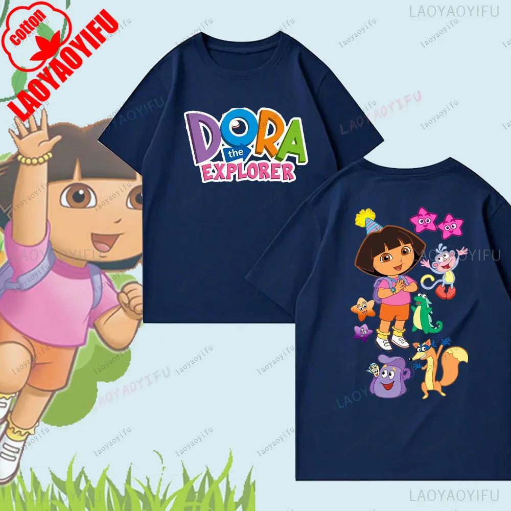 Unisex Dora The Explorer Cartoon Pattern TShirt Cute Harajuku TShirtComfortable Personality Tops Street Fashion Unisex Women