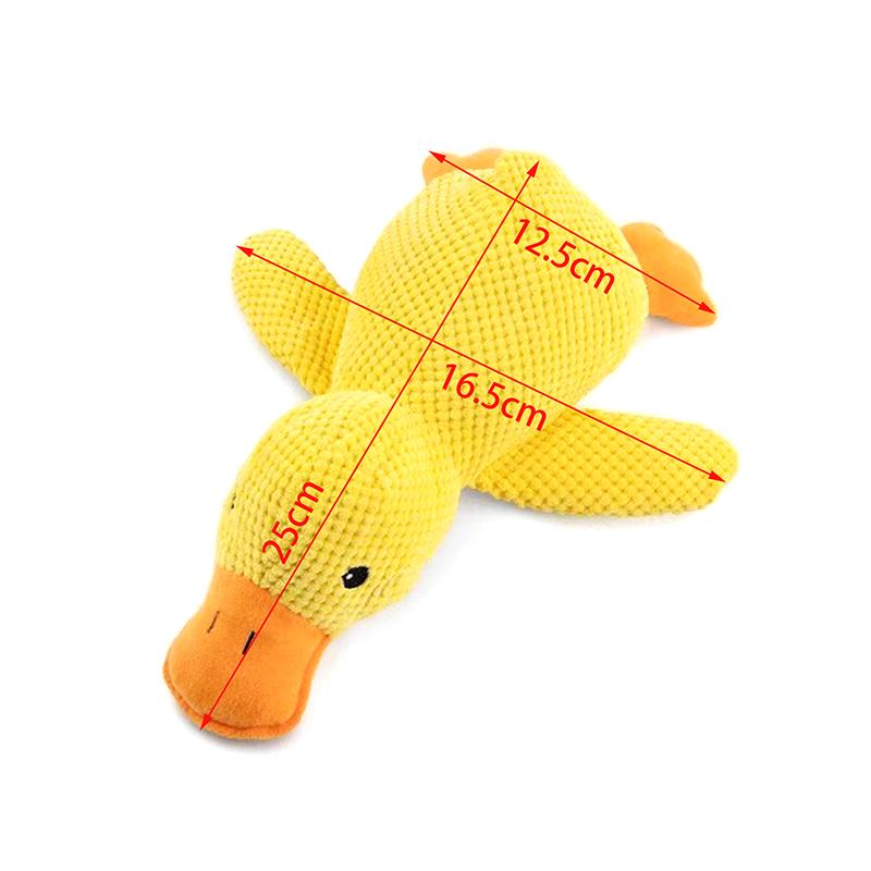 Мультяшная плюшевая игрушка для сна, милая мягкая игрушка в виде утки, прочная, устойчивая к укусам, пищащая, чистящая зубы для домашних животных, жевательная игрушка, товары для животных