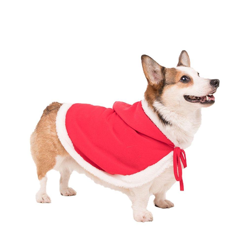 Warm Cat Clothes Red Hat Dressing Up Dog Cosplay Costume Pet Clothes Cat Cloak Dog Cape Cat Costume