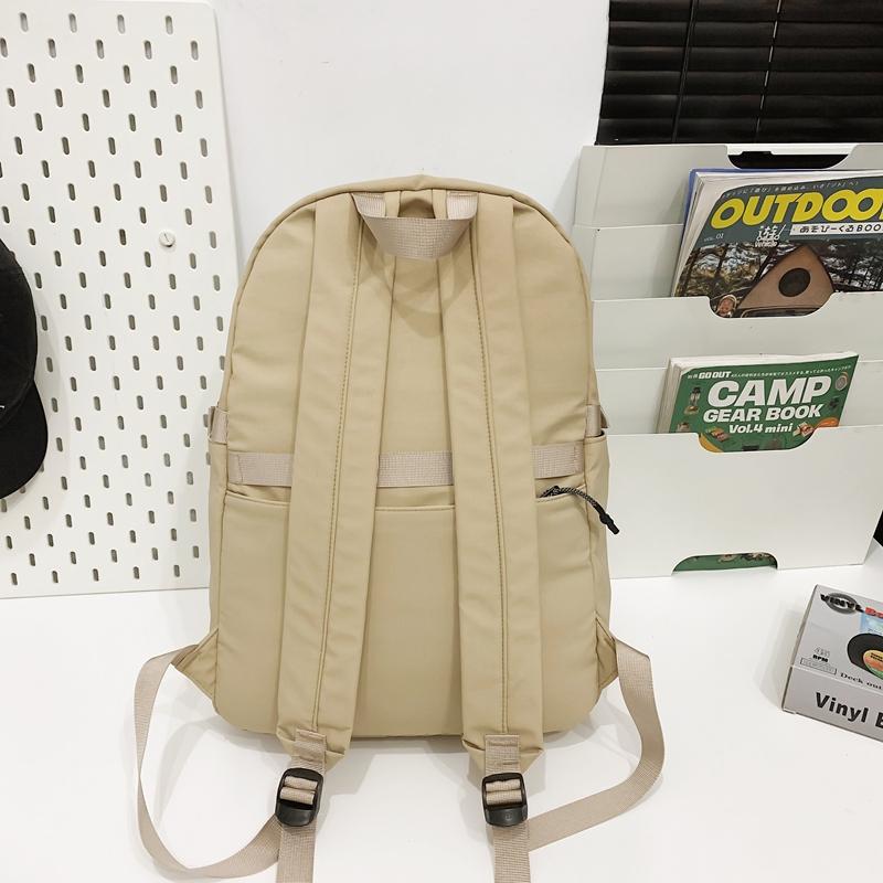 Рюкзак однотонный мужской нейлоновый водонепроницаемый большой емкости легкий дорожный рюкзак для школьников