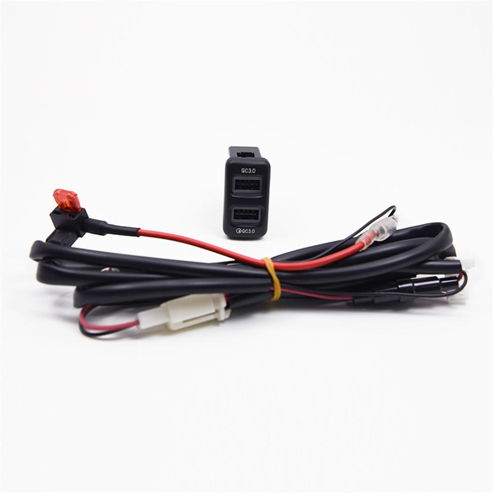 Автомобильное зарядное устройство 18 Вт, двойной USB, быстрая зарядка QC3.0 для Toyota Tacoma 4Runner Sequoia