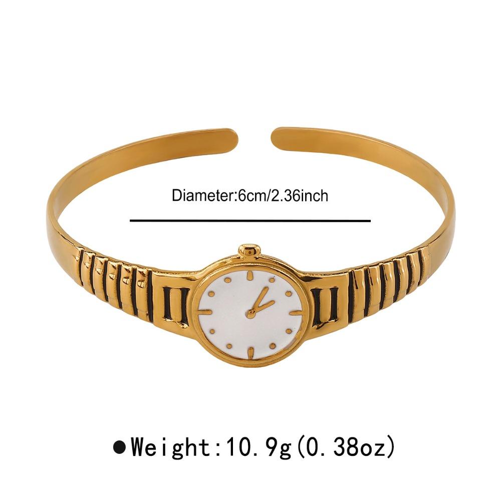 Часы Открытый Браслет Винтажная Титановая Сталь Ручная Цепь Ювелирные Часы Дизайн Браслет Унисекс