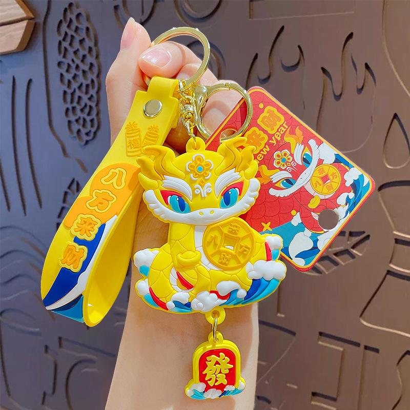 Китайский зодиакальный брелок в виде змеи, милый мультяшный брелок в виде змеи, изысканный рюкзак, украшения, аксессуары, подарки