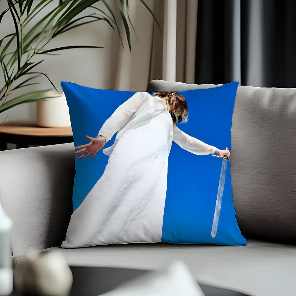 Fashion Ggeeseead Cushion Cover Antidustmite Pillowcase Invisible Zipper Silky Short Plush Sofa Cushion Cover