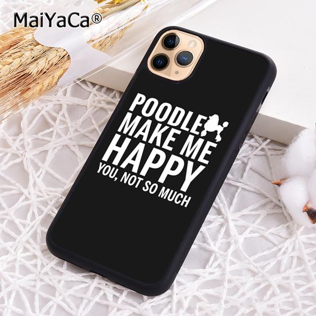 MaiYaCa Смешной Пудель Любители Собак Чехол для Телефона Для iPhone 17 Air 16 16e 15 plus 11 12 13 14 pro max coque