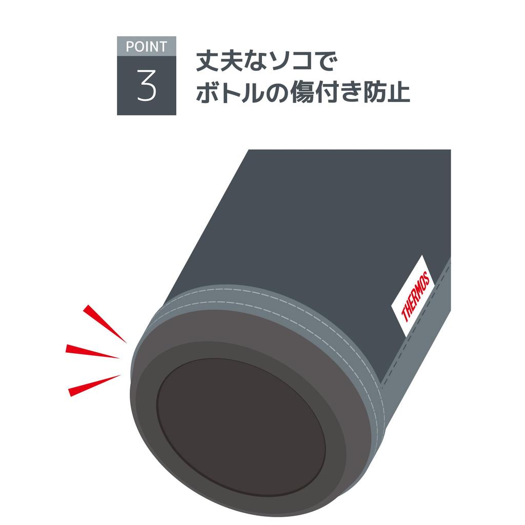 Thermos My Bottle Pouch with Strap, 450-600ml, Black, APG-502 BK