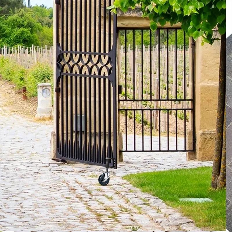 Spring Loaded Gate Caster Replacement Garden Gate Wheel Wear Resistant Gate Spring Shock Absorption Wheel Enduring