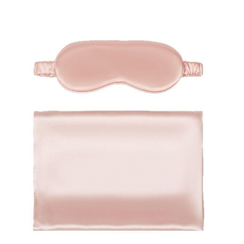 100% Mulberry Silk Sleep Set With Eye Mask Pillowcase Travel Gift Box Lightweight Luxury Bedding Women