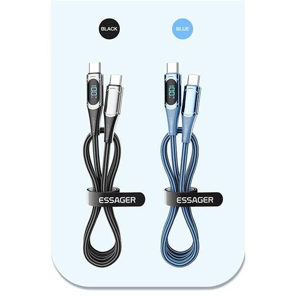 Essager 100 Вт/5 А USB-C к USB-C PD кабель для быстрой зарядки прочный и надежный для Macbook Xiaomi Samsung