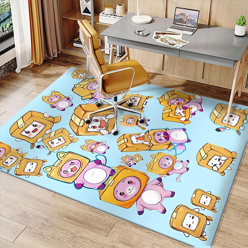 Lankybox Foxy and Rocky3 Printed Absorbent Washable Carpet, Non-Slip Bathroom Mats, Kitchen Rugs, Yoga Mat,Living Room Entrance, Camping Picnic Rugs