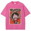 One Piece Anime Men T-shirt Vintage Washed Women Short Sleeve Tee Streetwear Casual Top Summer Y2k Clothes 2026 Unisex Oversized2
