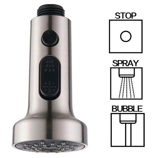 Сменная распылительная головка с выдвижным механизмом, нержавеющая, универсальная, простая установка, 3-функциональный смеситель для раковины, насадка для распылительной головки, кухонный инструмент