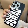 SWAG Чехол для телефона с узором "Личи" и буквами для iPhone 17 16 15 Pro Max 14 Plus 13 12 11 7 8 XS X XR 16E 17 Air Ударопрочный Мягкий Чехол