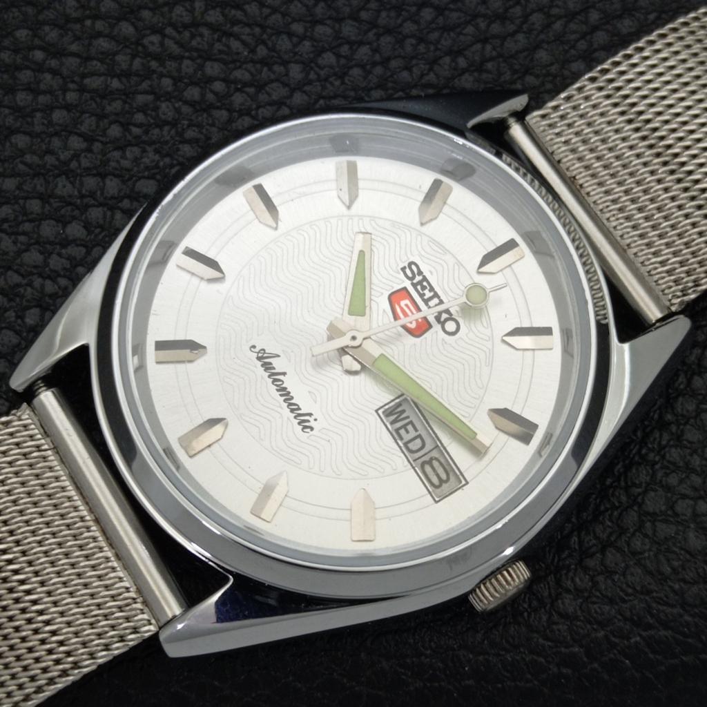 ВИНТАЖНЫЕ ВОССТАНОВЛЕННЫЕ МУЖСКИЕ СЕРЕБРИСТЫЕ ЧАСЫ SEIKO 5 AUTOMATIC 6309A ЯПОНИЯ a701719-5 R206c-a701719