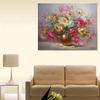 Безрамная картина маслом с цветами, картина на стене, краска по номерам