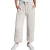 Women's Pants Fashion Casual Pants Solid Color Drawstring High Waist Pants With Pockets