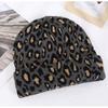 Jacquard Leopard Knitted Cap Soft Beanies Hat Y2K Fashion Thick Warm Hat  Unisex