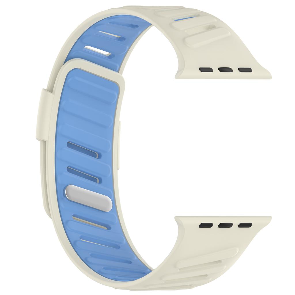 Двухцветный спортивный ремешок для Apple Watch Ultra 3/2/1 49 мм 41 42 45 44 46 мм, дышащий силиконовый ремешок для Iwatch серий 11 10 9 8 7 SE