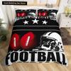 3D Американский футбол King Queen Пододеяльник Мяч Спортивный комплект постельного белья для детей подростков мальчиков любителей спорта 23 шт. полиэстер пододеяльник