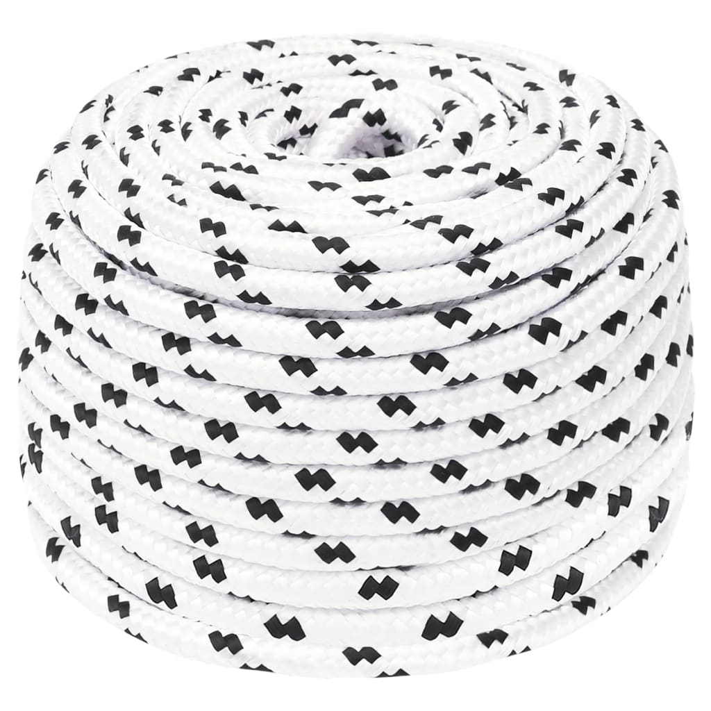 Boat Rope Braided White 6 mm * 25 m Polyester