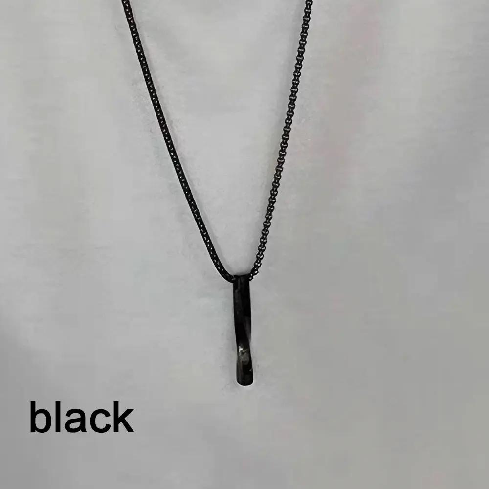 Geometric Stainless Steel Pendant Necklace for Men Stylish Jewelry Gift Unique Creative Accessories for Him