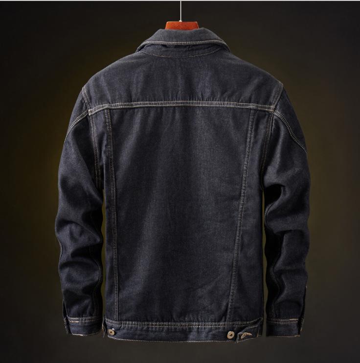 Мужская зимняя джинсовая куртка на флисовой подкладке 2018 года, теплая и утолщенная, корейский приталенный крой, доступны большие размеры