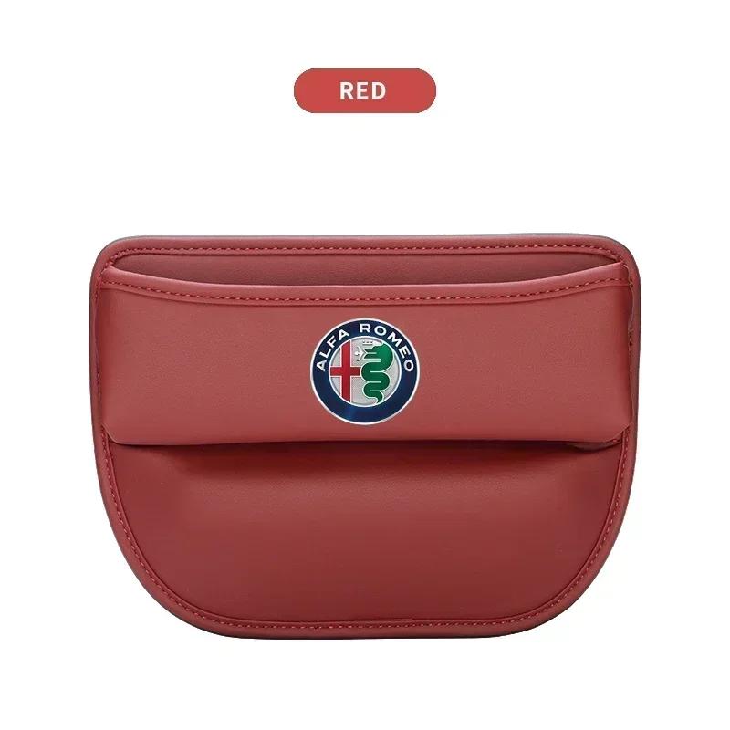 Car Sticker For Alfa Romeo 159 147 Car Seats Gap Storage Bag PU Leather Auto Console Side Pocket For Alfa Romeo 159 Giulietta GiJD3