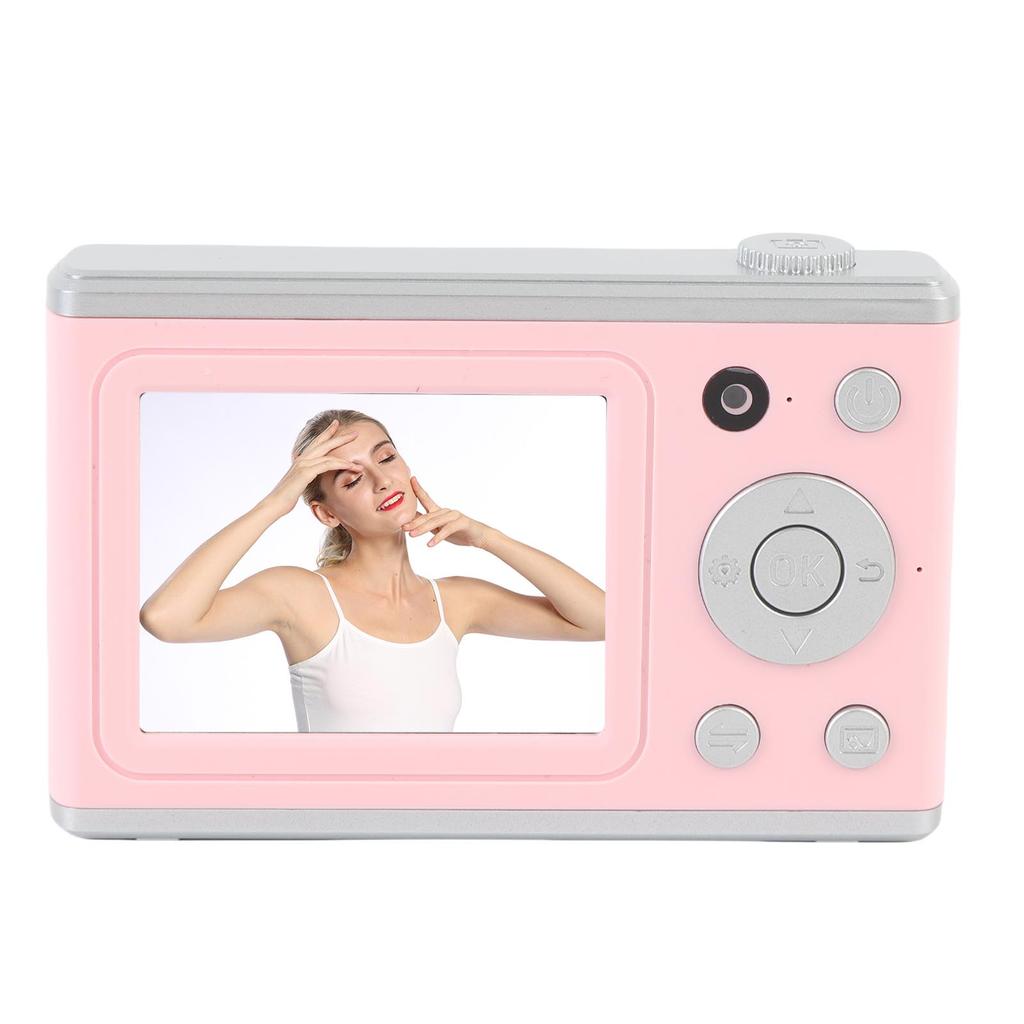 Digital Camera for Photography 64MP 1080P HD Dual Lens Travel Camera with LED Fill Light Selfie Mirror for Beginner