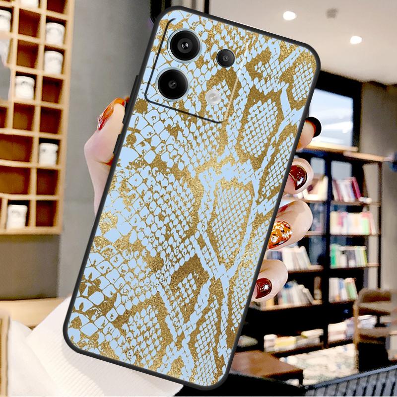 Змеиная Кожа Для Xiaomi Redmi Note 14 Pro 13 12 11 9 10 15 Pro Plus Чехол Для Redmi 15 15C 14C 10C 12C 13C